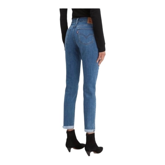 LEVI'S Boyfriend High Rise Cuffed Distressed Jeans Plus Size 24w NWT - Picture 3 of 8